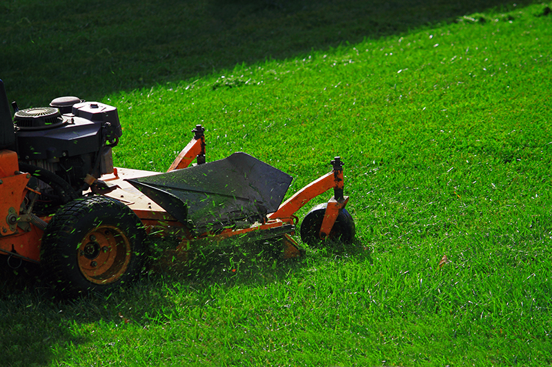 Commercial lawn cutting
